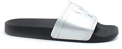 KARL LAGERFELD Kondo Karl Ikonic Ciabatta Silver Rubber KL80919 38