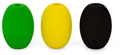 AFH Webshop Schreibhilfe | Griffverdickung | Soft Egg | 3er Set | grün, gelb, schwarz