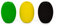 AFH Webshop Schreibhilfe | Griffverdickung | Soft Egg | 3er Set | grün, gelb, schwarz