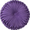 Tiowo Runde Bodenkissen Weiche Samt Stuhlkissen Plissee Sitzkissen Dekorative Kissen Kürbis Zierkissen für Home Couch Sofa Stuhl Auto Bett (Violet)