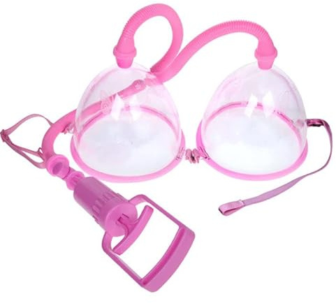 BeHorny Breast Massager Enlarge Pump Breast Massager Enhancer Large Size Breast Enhancer Pump with Twin Cups