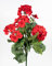 Geranie 45cm -ohne Topf- JA Kunstpflanzen künstliche Pelargonium Blumen Pflanzen Kunstblumen (Rot)