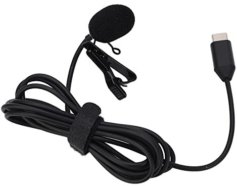 Professional Lavalier Microphone, Type C Omnidirectional Condenser Recording Mic, Anti Interference Clip On Lapel Microphone, for Insta360 ONE X2 X3