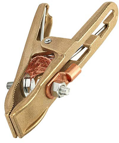 Utensile per Elettrodi a Forma di Saldatura Ottone, Yosoo Materiale in Ottone 260/300 / 500A Morsetto a Terra per Saldatura a Terra a Forma di Morsetto per Saldatrice (500 A)