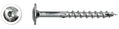 Tellerkopfschraube Holzschraube 8x240 mm Zn T40 Teilgewinde - Innenstern - Tellerkopf dia 22 mm VE 50 Stück + gratis Bit