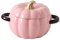 FCSHFC Céramique Cocotte Marmite Citrouille avec Double Poignée Cocotte Fonte for Le Creuset Gril, Cuisinière, Mijoter, Induction (Color : Pink)