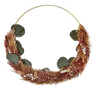 HEITMANN DECO - Trockenblumen Kranz, Gold/grün, ca. 30 cm