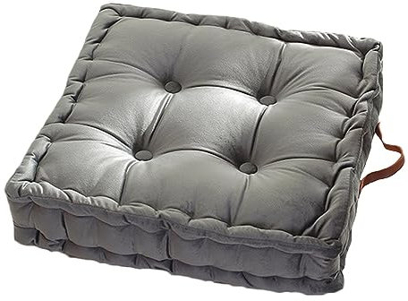 LHTCCSHL Meditations Bodenkissen, großes Bodensitzkissen, Dickes Meditations Tatami Kissen mit Griff für Yoga Balkon Wohnzimmer im Freien (Color : Gray)