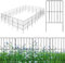 GOPLUS 25 Panneaux Clôture de Jardin Métal, Total 825 x 60 CM,Bordure Jardin Exterieur Pliable pour Chiens fleurie Allées