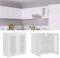 DJEKA Armoire Murale Armoire en Verre Suspendue Placard de Rangement Armoire Suspendue Meuble Haut de Cuisine Placard Mural-Blanc- 60 cm