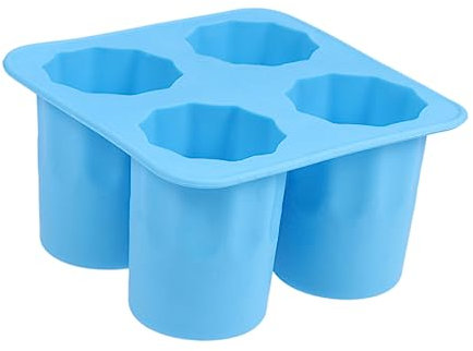 NAMOARLY Cup Eiswürfelform Silikon Wiederverwendbare Eiswürfel Große Eiswürfelformen Ice Cube Tray 4 Fach für Cocktails Whisky Getränken Kaffee