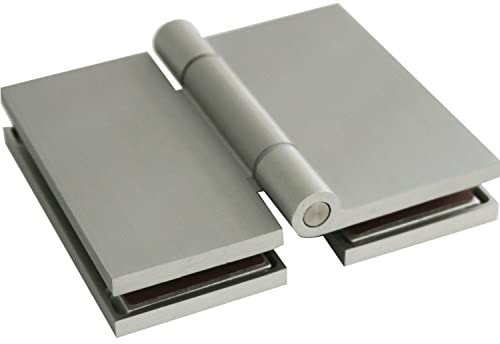 SENTIOTEC Sauna-Glastürband Glas/Glas eckig Aluminium Silber