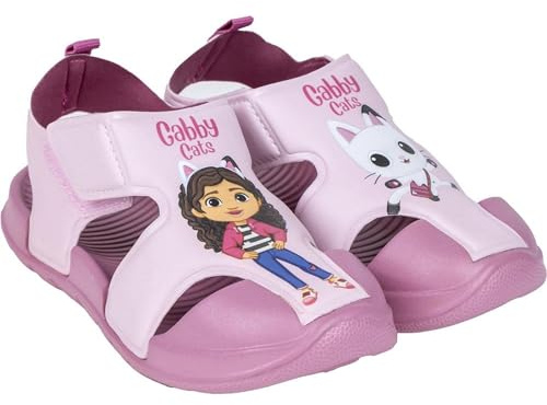 CERDÁ LIFE'S LITTLE MOMENTS Gabby's Dollhouse Kindersandalen - Größe 25 - aus Polyester - EVA-Gummisohle - Gabby und Paws Panty Print - Original Produkt entworfen in Spanien