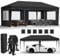 Carpa Plegable 3 x 6, Cenador para Jardin Resistente al Agua, con 6 PCS Sacos de Arena, con 4 Paneles Laterales, Protección UV50+, Exteriores para Fiesta Boda Picnic, Negro
