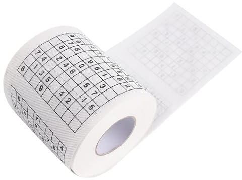 YWJLQH Sudoku Toilet Roll Puzzle Toilet Paper Eco Friendly Soft Funny Toilet Tissue Napkin Tissue for Christmas Party