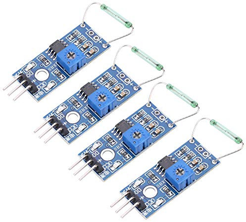4 Stück Reed-Sensormodul, Normalerweise Offener Magnetschalter, Kit für SPC-Austausch, Kopiermaschine, Wasserzähler LM393