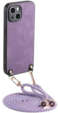 GoodcAcy kompatibel mit iPhone 6s Plus/6 Plus Hülle mit Band, mit Schnur zum Umhängen Kordel Necklace Hülle Schutzhülle,Necklace Handyhülle Case mit Strap Schnur Abnehmbar -Lila