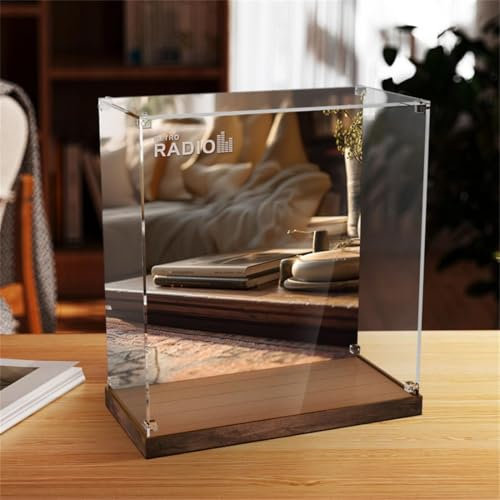 Spécialement conçu pour Lego 10334 modèle vitrine Le-go 10334 modèle de modèle de radio rétro en acrylique, vitrine de protection anti-poussière (sans modèle) (arrière-plan)