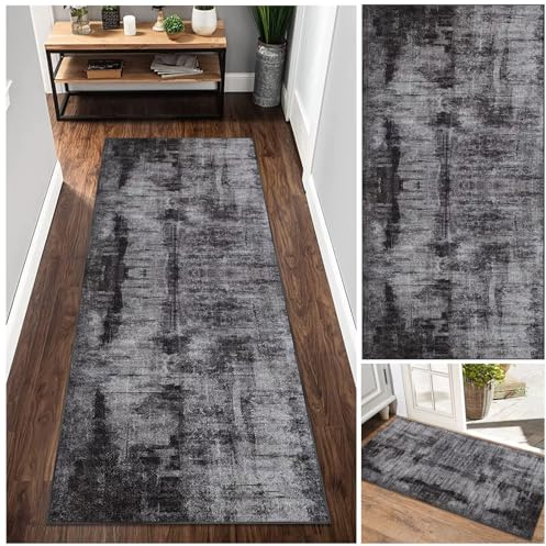 Tehocwiz Teppich Läufer Flur Küche 80 x 140 cm rutschfest Waschbar Bunter Modern, Kücheläufer Teppichläufer Polyester Meterware Anpassbar Teppich für Schlafzimmer, Küche, Wäscherei, Eingang
