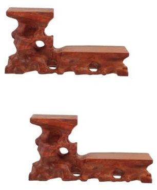 ABOOFAN 2 Pièces Présentoir De Style Chinois Usine Vase à Fleurs Carré Vases Carrés Pour Fleurs Socle De La Statue Présentoir De Figurines Théière Socle De Table De Culte Afficher En Bois