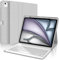 SENGBIRCH AZERTY - Cover per tastiera per iPad Air 13 (M3 2025/M2 2024), tastiera rimovibile senza fili Bluetooth, custodia per iPad Air da 13 pollici con slot per penna, colore: Grigio chiaro