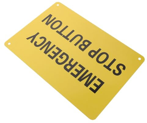 JECOMPRIS Arrêt Urgence Aluminium Avec Pour Équipements Et Machines Aux Intempéries Et Hautement Visibilité