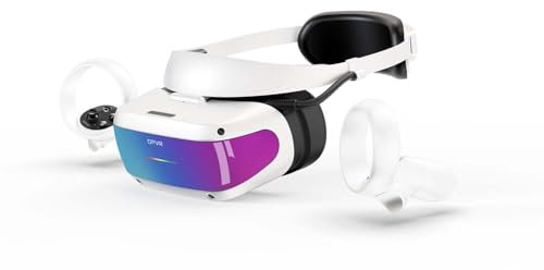 DPVR E4 VR Headset - PCVR Virtual Reality Headset for PC Games with Controller, Compatible with SteamVR