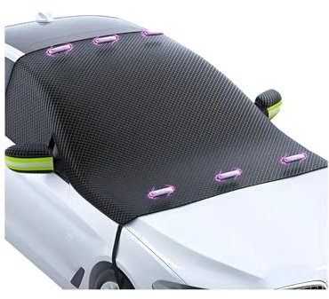 FUDGENGNP Frontscheibenabdeckung Winter für Audi A3 Cabrio 8V 2013 2014 2015 2016 2017 2018 2019 2020, Eisschutz Frost Schnee mit Reflektierendem Streifen Magnet Auto Zubehör,Green