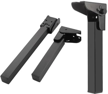 40cm/50cm/60cm Metal Folding Table Legs, Foldable Furniture Legs, Desk Legs Replacement Legs for Cabinet Sofa Bed, for Coffee Table, Dining Table Set of 4(400mm/15.7in)