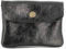Double Tree - Porte-Monnaie Femme en Cuir Véritable Irisé - Petit Portefeuille Brillant à Rabat Format Enveloppe Élégant - Léger et Pratique - Noir