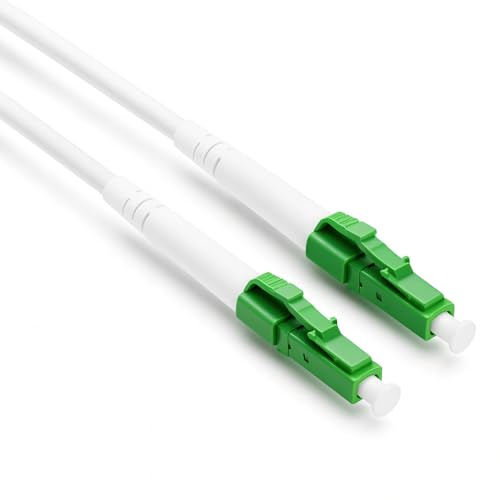 DINIC Anschlusskabel für Glasfaser-Router, LWL-Internet-Anschlusskabel, FTTH Lichtwellenleiter, Simplex OS2 Patchkabel (LC/APC auf LC/APC, 5m)
