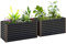Outsunny Lot de 2 Lits de Jardin surélevés en Acier galvanisé, Lot de 2 carrés potagers de Jardin, Fond Ouvert, pour légumes à Racines Profondes, Fleurs, 120 x 60 x 60 cm, Gris foncé