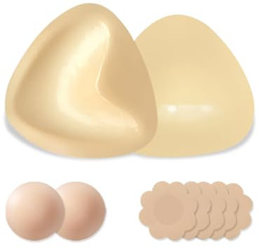 NANQUAN Klebe BH,Große Brust Sticky Bra Pads Push Up,2In1 Pushpads Klebe BH,Wiederverwendbar & Waschbar Klebe-BHS,Kombinationspaket(Cup-Größe: B)