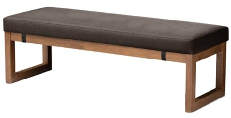 JHSDHYD Sitzkissen Bank 5 cm Verdickte Holz Stühle Pads Bank Kissen Dekorative Kissen Holz Stuhl Sitze for Garten Liege/Erker Fenster Pad(Brown 18,65X35X5CM)