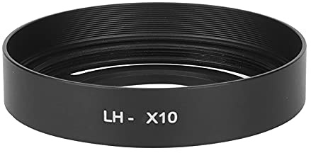 Fuji X20 X30 Objektivhaube, MTLAVISHY LHX10 Hohl Metallkompakt Abtrennbare Objektivhaube Schwarz, Ideal für Gegenlicht Seitenblitz Nachtfotografie, Mit 52mm Installation und 40mm Geeignetem Objektivka