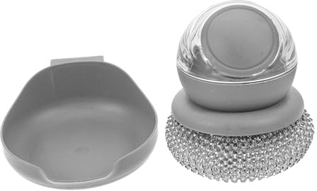 Gadpiparty Brosse Vaisselle Cuisine Multifonction Acier et PP Brosse Récurer Pot et Poêle Anti-rayures Nettoyage Puissant pour Casseroles et Ustensiles