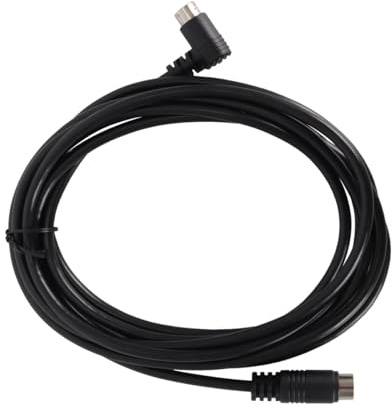 Alide 9 Pin Mini DIN Cable 90Degree Right Angle Male To Female S Video Cable Mini 9 Pin Cord for TV Receiver Monitor VCR 3 Meter