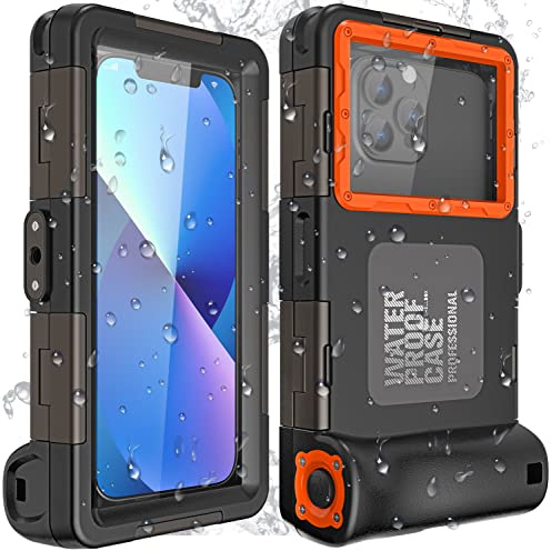 Diving Underwater Phone Case, Professional Waterproof case for Snorkeling [15m/50ft], Underwater Photo&Vedio Housing Case with Lanyard, Diving Phone Case for iPhone Samsung Series ect