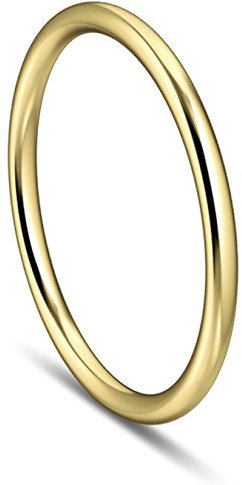 massiver schlichter Goldring 1,5 mm (Gelbgold 585) rundes Profil, Beisteckring