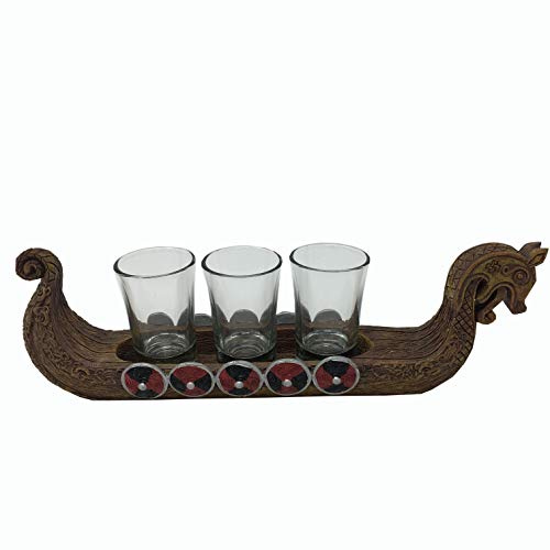 Mayer Chess by MystiCalls Wikinger Schiff inklusive 3 Shotgläser