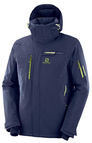Salomon Herren Ski-Jacke mit Kapuze, BRILLIANT JKT M, Synthetik, blau (Night Sky), Größe: M, LC1192000