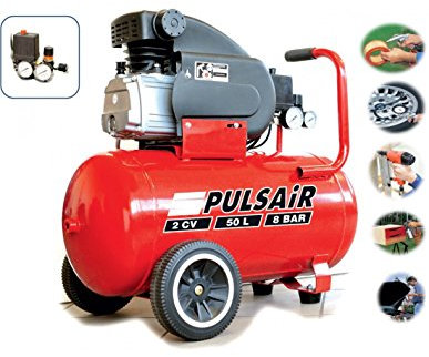PRODIF Compresseur COAX 50L 2CV 8B Mono Rouge Légers avec huile