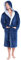 CityComfort Vestaglia Uomo Pile, Vestaglia Lunga con Cappuccio (XL, Blu Scuro)