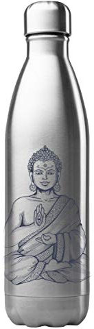 Bouteille Gourde Isotherme Acier INOX 500 ML imprimé Illustration Zen méditation Bouddha G1429