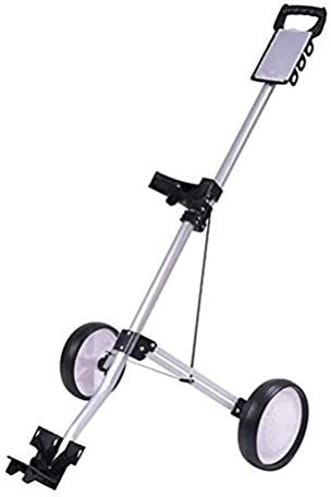 DYB Golf Trolley 2 Räder Pull Golf Cart Schieben, Swivel Folding Leichte Golf Rollwagen, Schnell Falt- und höhenverstellbar Faltbarer Trolley Golf Push Cart Golf