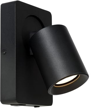 Lucide NIGEL - Wandstrahler - LED - GU10 - 1x5W 3000K - Mit USB-Ladepunkt - Schwarz
