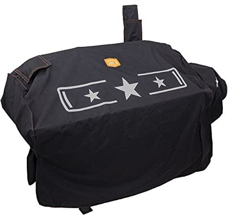 Oklahoma Joe's® Longhorn Reverse Flow Star Edition Rip-Stop Offset-Raucherabdeckung, schwarz, 8448007W04