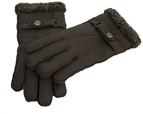 Reissner Lammfelle Fingerhandschuhe HDS-FINGER2 Merino Lammfell Nappa Leder in schwarz, beige und waldgrün