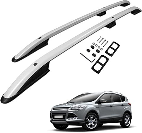 CHROMEMASTER | Dachreling Dachträger | Kompatibel mit Ford Kuga 2012-2016; Zur Befestigung der Dachgepäckträger, Dachboxen oder Dachfahrradträger | Robuste Konstruktion aus Aluminium