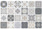 Ruolin Fliesenaufkleber Mosaik 24 Stück, PVC Fliesensticker Fliesen Folie, Selbstklebende Tapete Aufkleber Klebefolie, Wasserdicht Wandaufkleber, Fliesenfolie für Küche, Schrank, Möbel, Tisch 10x10 cm